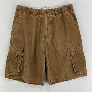 VTG Ocean Pacific OP Shorts Mens Medium Brown Cargo Corduroy Skater Baggy‎ Y2K